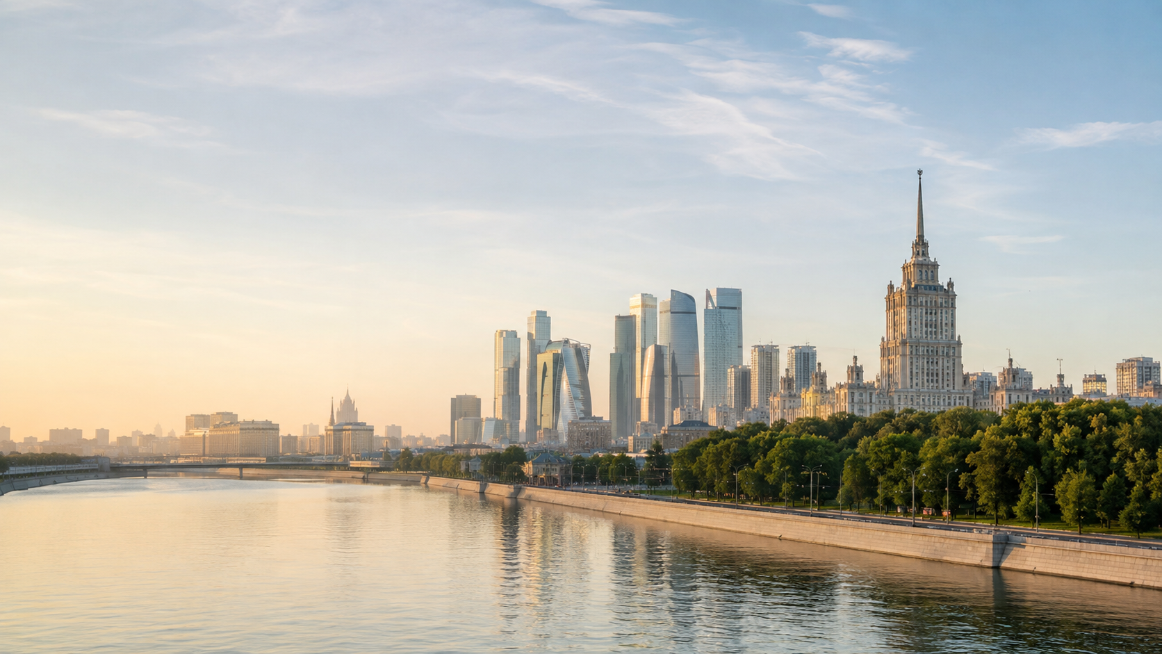 Панорама Москвы и Москва-реки